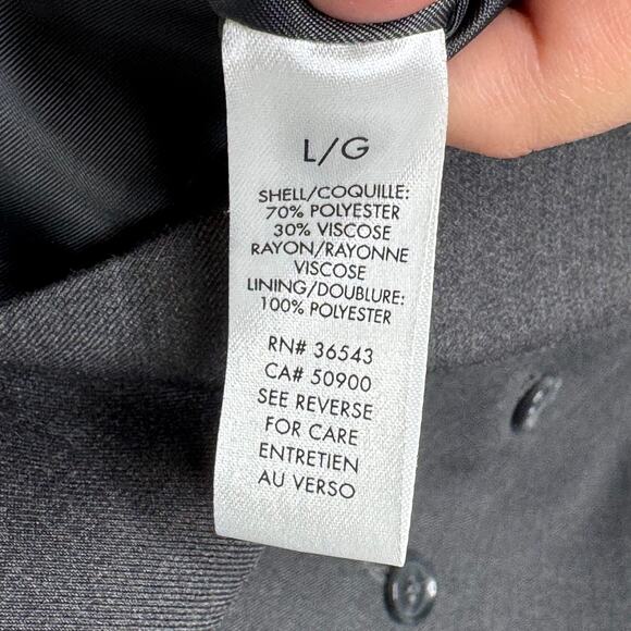 Calvin Klein 3-Piece Gray Suit Blazer Vest Pants Size L 34x30 - Picture 8 of 13